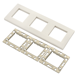 45х45 faceplate with mounting frame, white